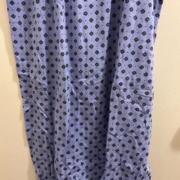 Aria Collection Periwinkle & Dark Blue Floral Lace Trim Nightgown/ Sleepwear - Picture 3 of 5